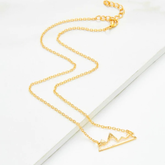 Hollow Mountain Peak Pendant Necklace - Picture 3 of 7